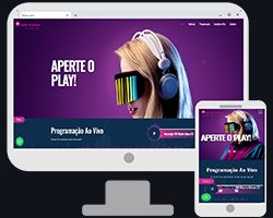 Modelo 6 - Site Administrável para Web Rádio e Streaming de Rádio Online